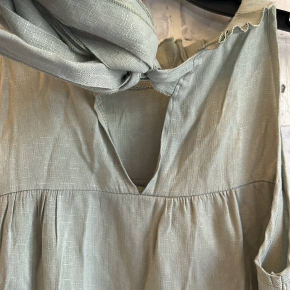 Bundle of 2 Women’s High Neck Mini Tiered Spring Dresses Green Yellow Size Small - Picture 5 of 10